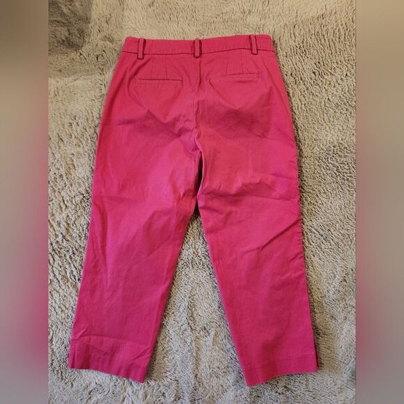 Talbots Perfect Skimmer Cropped Pants Womens Size 2 Pink Capris - Picture 6 of 7